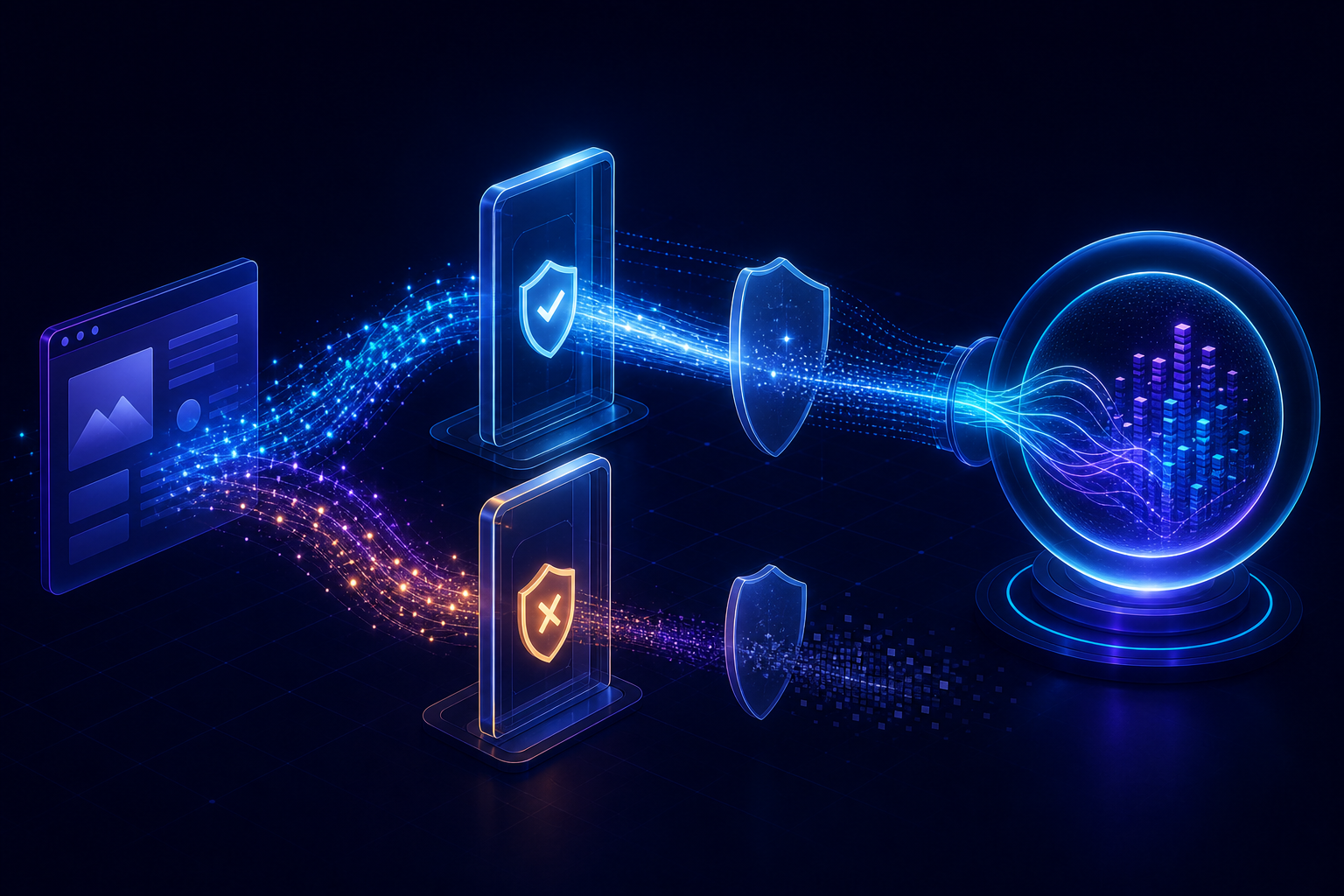 Flussi dati del sito regolati da consenso privacy e misurazione analytics conforme